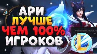 WILD RIFT АРИ ГАЙД, РАНКЕД ПЛАТИНА ЛУЧШЕ ЧЕМ 100% ИГРОКОВ, ВАЙЛД РИФТ League of Legends Wild Rift