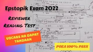 POEA EPS TOPIK EXAM 2022 REVIEW|PAANO IPASA ANG READING TEST MORE ON VOCABS! 100% PASADO KA!