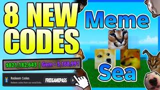 *NEW CODES* ALL WORKING CODES IN MEME SEA 2024 SEPTEMBER! ROBLOX MEME SEA CODES FOR GEMS AND MONEY