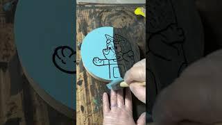 Bluey-Bandit #satisfying #satisfyingvideo #woodworking #asmr #art #bluey