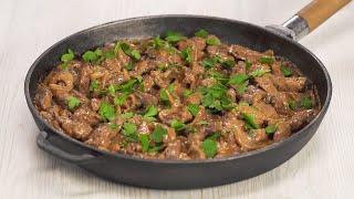 Tender & Delicious Liver Stroganoff | Liver & Onion in Creamy Tomato Sauce. Recipe by Always Yummy!