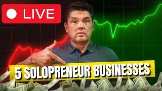 LIVE Bill McIntosh Show: 5 One Person Business Ideas You Can Start as a Solopreneur