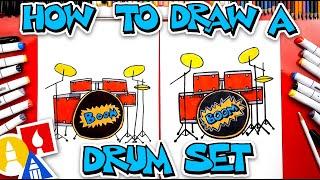 How To Draw A Drum Set