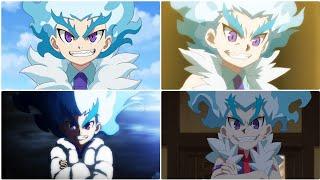 All First Appearances of Lui Shirosagi in Beyblade Burst Seasons 1-7