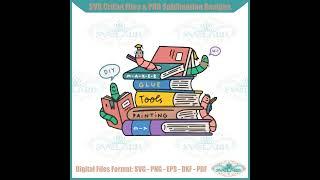 Bookworm Funny Book Lover Svg For Cricut Sublimation Files