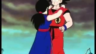 Chi Chi Hugs & Grabs Goku Tightly as Goku Blushes