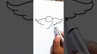 easy number drawing | bird drawing easy  #youtubeshorts #drawingtutorial #art @jatnoratnoarts