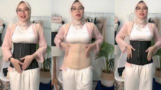 Hijab Style Jualan Korset Motif Polos Pengecil Perut