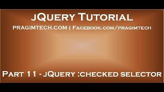 jQuery checked selector