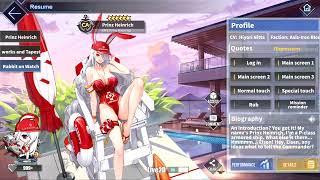 Azur Lane: New KMS Prinz Heinrich L2D Skin Talk & Move (Rabbit on Watch)