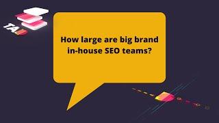 How Large Are Big Brand In-House SEO Teams?