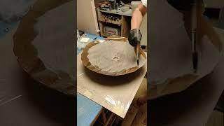 wooden sink walnut shell art