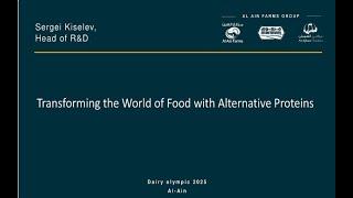 Sergey Kiselev, (Head of R&D) Al Ain Farms Group