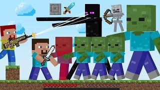 Minecraft Animation - Steve vs ZOMBIES, Enderman & Skeleton