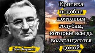 Дейл Карнеги. Критика подобна почтовым голубям, которые всегда возвращаются домой.