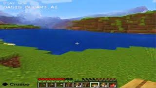 If I touch water, the video ends - AI Minecraft