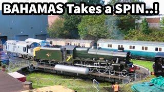 45596 Bahamas TAKES a SPIN on the SVR Kidderminster TURNTABLE..!