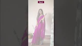Elegant Poses In Saree | #howtopose #shorts #ashortaday | Santoshi Megharaj