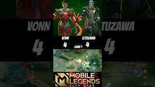Vonn vs Letuzawa(1v1) two global players who is king of gus. #vonn #letuzawa #gusion #mlbb #shorts