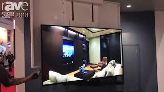 ISE 2018: Future Automation Highlights Ceiling Hinge Display Mount With Additional Telescope Drop