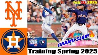 New York Mets Vs. Houston Astros FULL GAME Highlights | MLB Training Spring 2025