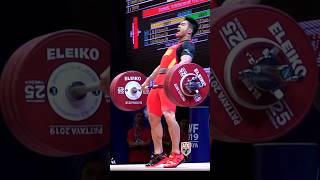 Shi Zhi Yong (73kg ) 190kg / 419lbs Power Clean & Squat Jerk Slow Motion! #weightlifting