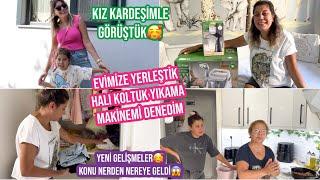 EVİMİZE YERLEŞTİKYENİ HALI KOLTUK YIKAMA MAKİNEMKIZ KARDEŞİMLE GÖRÜŞTÜK, HAYATIMIZDAKİ GELİŞMELER