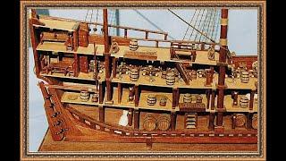 64. МОДЕЛЬ КОРАБЛЯ-  ROYAL WILLIAM -1719. /1:48/. КОЛОННЫ.