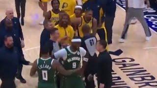 Getting chippy in Pacers-Bucks Game 6. James Johnson is doing precisely what he was brought in for