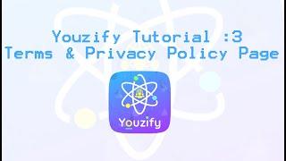 Youzify Tutorial 3 : Terms and Privacy Policy Settings | Wordpress Plugin