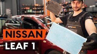 How to change pollen filter / cabin filter on NISSAN LEAF 1 (ZE0U) [TUTORIAL AUTODOC]