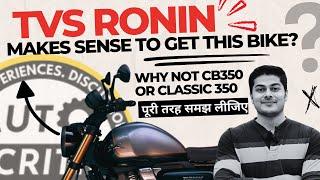 TVS Ronin Explained | Better than Cb350 and Classic? | Detailed review of Ronin