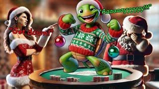 Turtle Ruins Christmas For EVERYONE at This Poker Table…