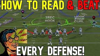 MAKE PASSING EASY! How to READ & BEAT EVERY DEFENSE in Madden NFL 25, MAN OR ZONE! Offense Tips