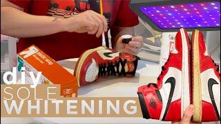 Sneaker Sole Whitening ft Jordan 1 (How to whiten yellowed soles at home) + Hoodie Infomercial