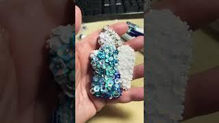 Sequin and beaded felt angel ornament #sequins #christmasdecorations