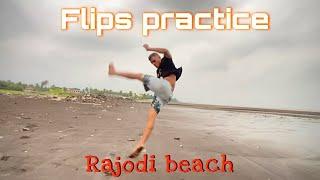 Flips practice | Rajodi beach | mahesh Vishwakarma