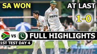 Pakistan Vs South Africa | Full Highlights | 4th Test Match Day 4 | Pak Vs Sa