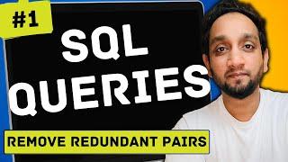 Remove Redundant Pairs - SQL Interview Query 1 | SQL Problem Level "HARD"