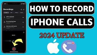 How To Record Calls On iphone 2024 || How To Record IPHONE Calls || Iphone call Recording | ios 17