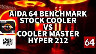 AIDA 64 EXTREME TEMPERATURE BENCHMARK | RYZEN 5 3600 |  WRAITH STEALTH VS COOLER MASTER HYPER 212