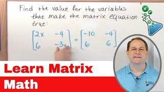 1 - Intro To Matrix Math (Matrix Algebra Tutor) - Learn how to Calculate with Matrices