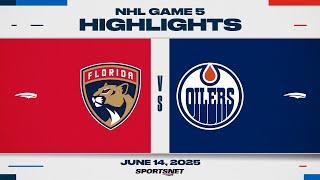 NHL Game 5 Highlights | Panthers vs. Oilers - June 14, 2025