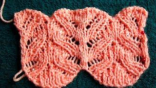 ВЯЗАНИЕ СПИЦАМИ ДЛЯ НАЧИНАЮЩИХ! АЖУРНЫЙ УЗОР №4! Knitting