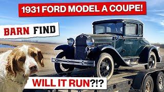 Amazing Barn Find 1931 Ford Coupe! Abandoned for over 20 Years! Will It Run?!?