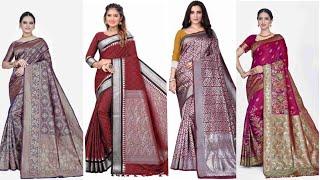 banarasi saree collection  banarasi saree look | designer banarasi silk saree | banarasi saree look