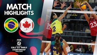 BRAZIL  CANADA [4K]  | Highlights | Girls' U17 World Championship 2024