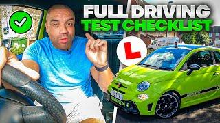 Your FULL Driving Test Checklist. Are You Ready To Pass?