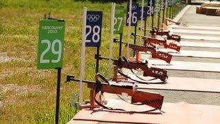 Biathlon Shooting Range Whistler Olympic Park (First shot of the 2012 season!!!) | AnthonyJ350