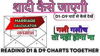 Reading D1 & D9 Charts Together | Navamsa chart spouse prediction | डी9 चार्ट में विवाह के वादे